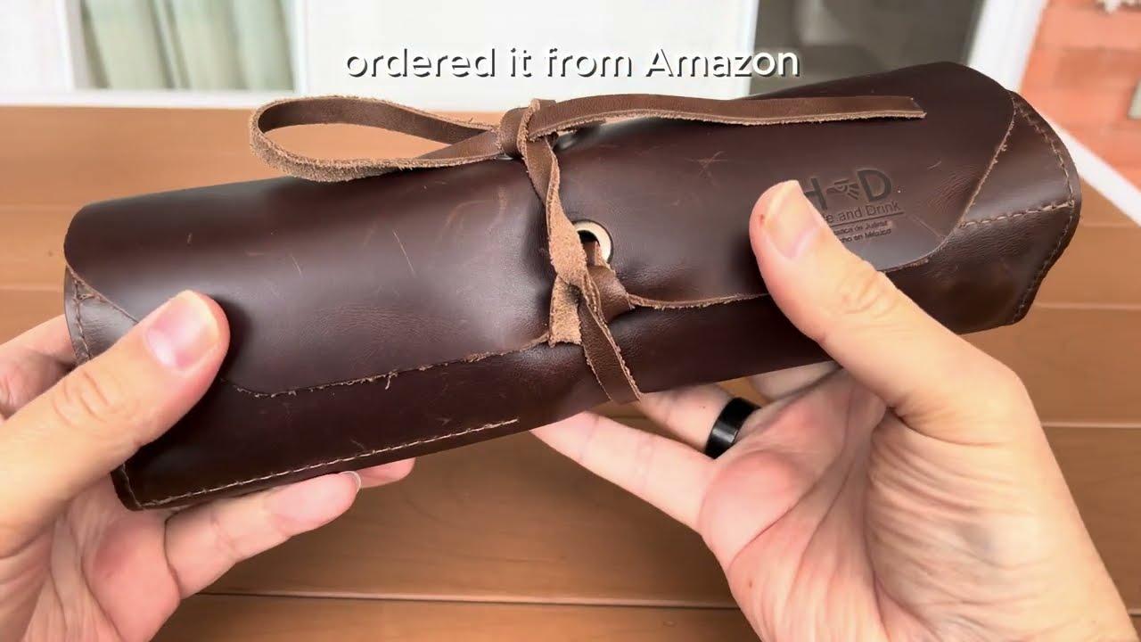 Leather Tool Roll that smells like a (baseball) glove!