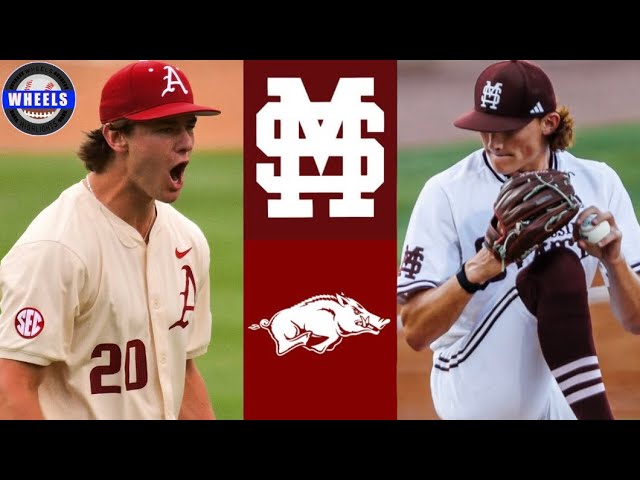 #14 Mississippi State vs #5 Arkansas (Great!) | G3 | 2024 College Baseball Highlights class=