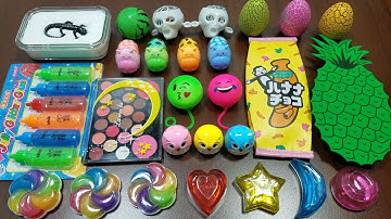 Mixing Random Things Into Glossy Slime ! Most Satisfying Slime Video !! Alex slime