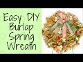 Easy diy burlap spring wreath with butterflies