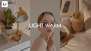 Light Warm Preset | Aesthetic Lightroom Preset Free DNG | Lightroom editing tutorial aesthetic