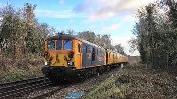 GBRf Class 73s at Crowhurst Bridge level crossing - 10/12/21