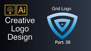 How To Create Triangle Shape Gradient Shield Logo On Adobe Illustrator | Grid |Ak IT Training Center