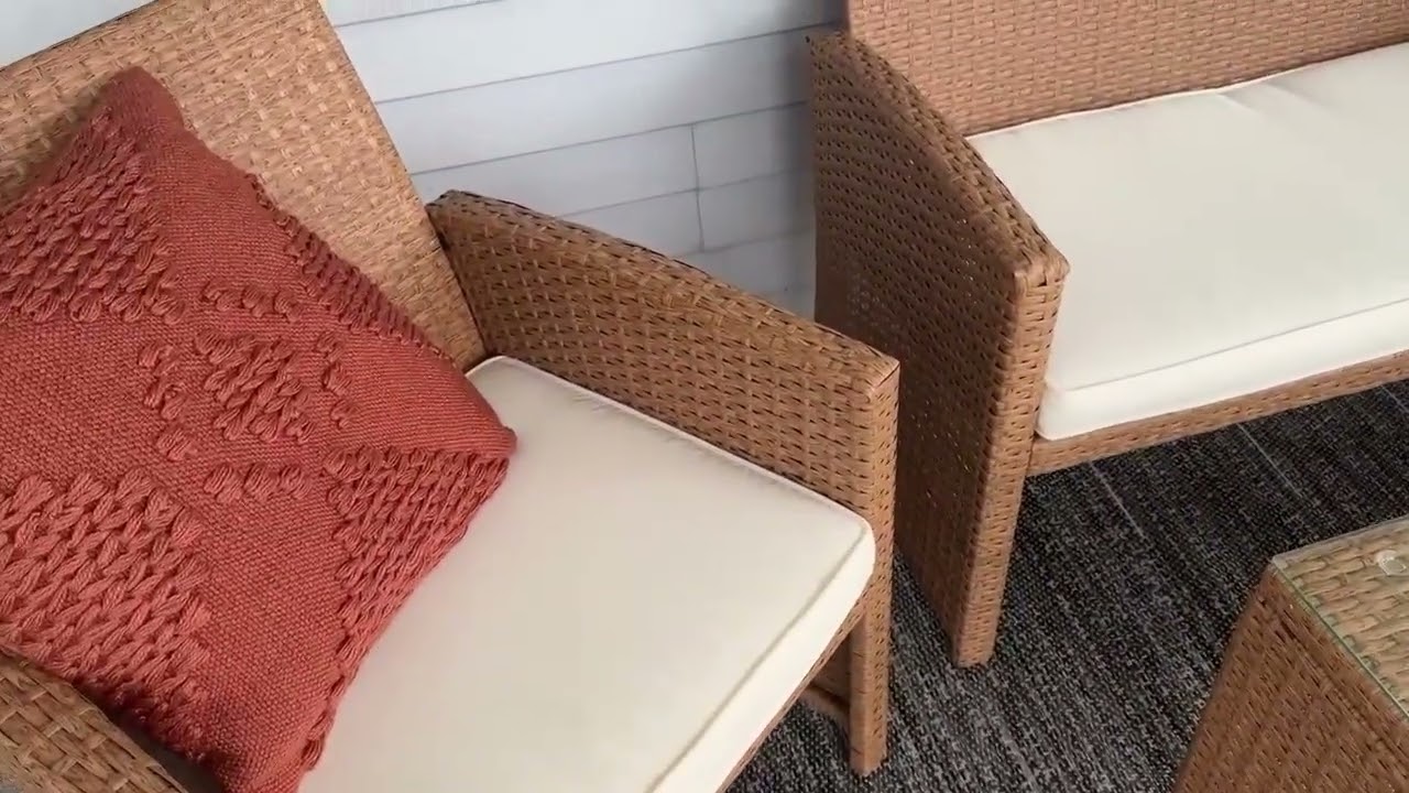 Best Choice Products 4 Piece Outdoor Wicker Patio Set