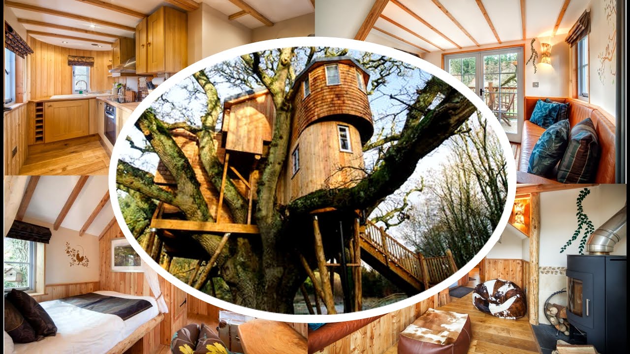 SLEEP in a LUXURY TREEHOUSE Tour | Tree Cabin You Can Actually Rent ...