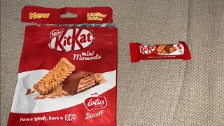 KitKat Lotus Biscoff Review - Unboxing - ASMR - Mini Moments - New Limited Edition - Nestlè
