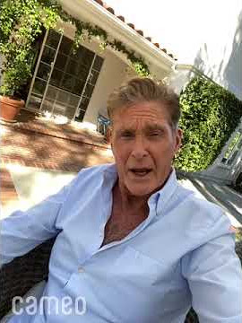 Cameo by David Hasselhoff wedding congratulations to Vanessa and Sebastian.mp4