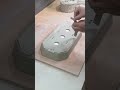 Decoration on stoneware bonsai pot  how i make ornament on a clay slabs pottery