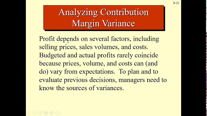 What department is responsible for variance?