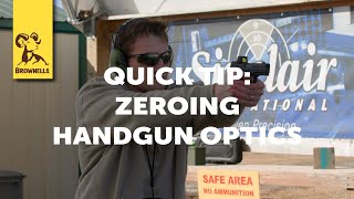 Quick Tip: Hasty Handgun Optic Zero