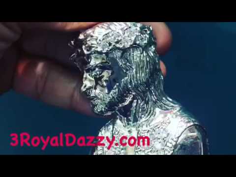 3 Royal Dazzy custom made huge solid Jesus side face Bling Bling Hip Hop pendant top choice jewelry