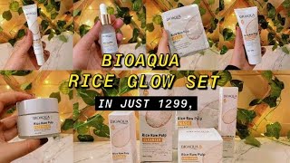 Bioaqua Rice glow set | pack of 5 products | get glass skin in 7 days!