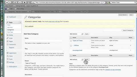 How to Add and Manage Categories in Wordpress 3.0
