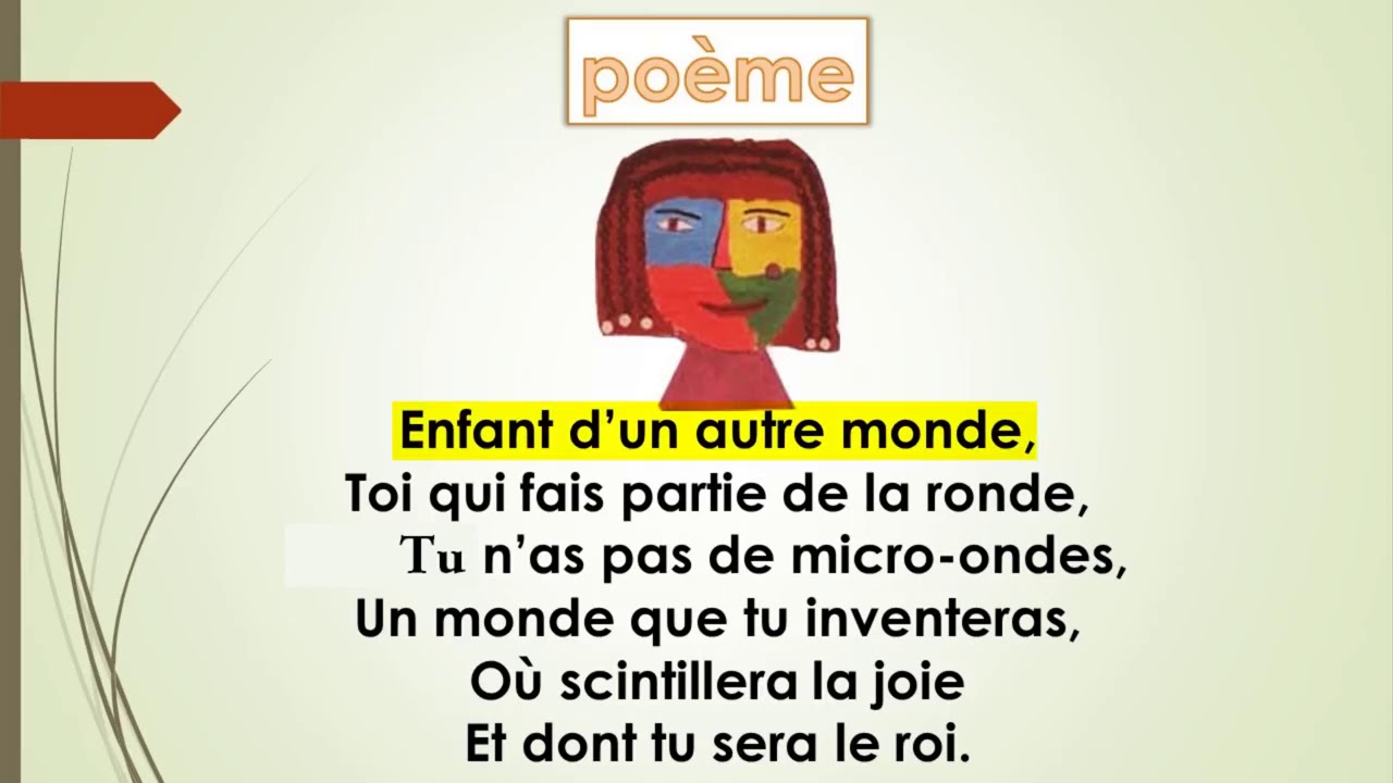 Poesie Enfant D Un Autre Monde Unite 2 Semaine 3 Page 57 L Oasis Des Mots 3ap Youtube