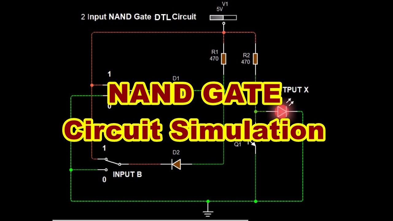 NAND GATE DTL NAND gate circuit 2 input NAND gate DTL circuit simulation
