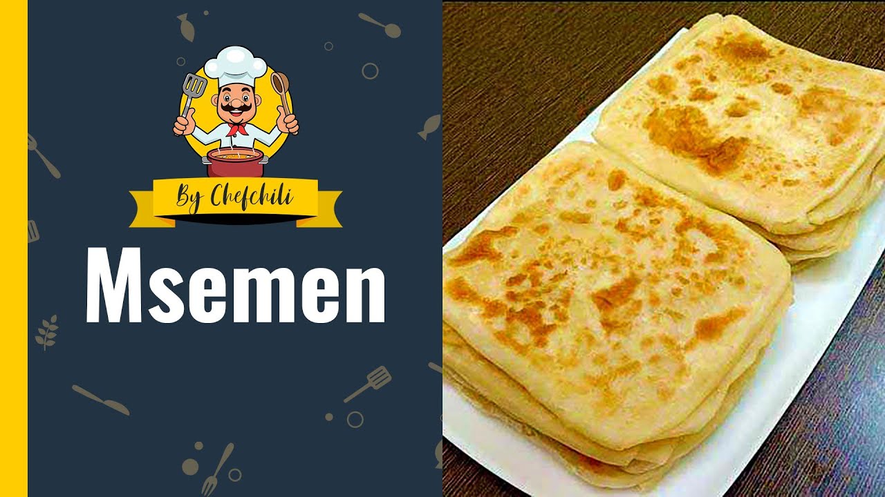 Msemen marroquí | Receta de msemmen | Receta de panqueques msemmen marroquíes | Crepes marroquíes