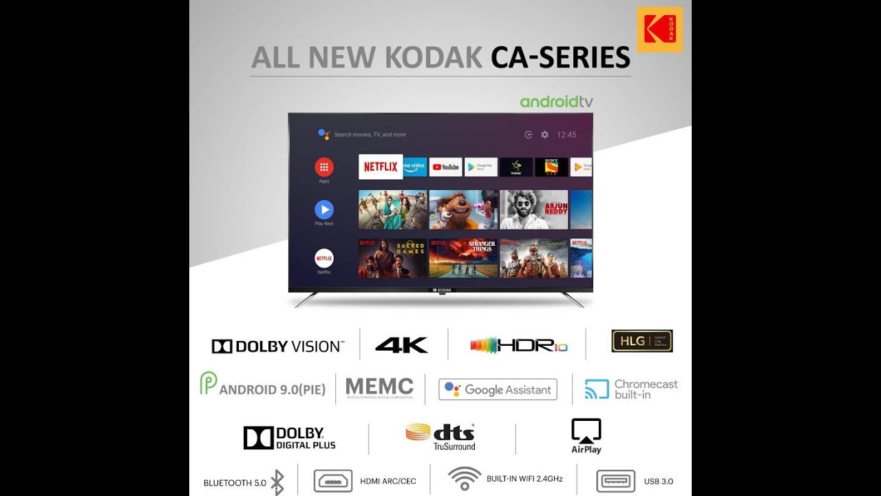 Kodak Ultra HD 4K LED 55 inch Smart Android TV (Model-55CA0909)