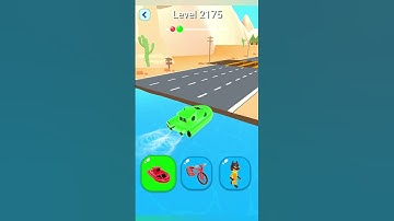 Shape Shifting 2 GAMEPLAY Level No -2175 Walkthrough - New Update Car Racing #Shorts #ShapeShifting