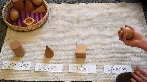 Montessori Sensorial - Geometric Solids introduction to the Cone