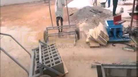 Conmach BlockKing-18MS Concrete Block and Interlock Making Machine during Block Production 2