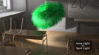 LightWave rendering - Cached Gi - Area Light - FiberFX flicker