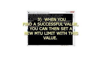Tutorial on how to test your MTU limit and change it in command prompt