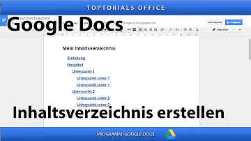 Wie kann man bei Google Docs ein Inhaltsverzeichnis erstellen?