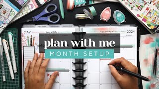 MAY PLAN WITH ME :: Monthly Layout & Overview Pages Setup in a Classic Happy Planner