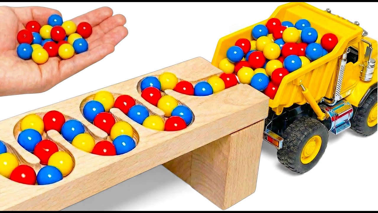 Marble Run Race ☆ HABA Slope, Dump Truck & Garbage Trucks & Ambulance & Vehicle Full Compilation #34