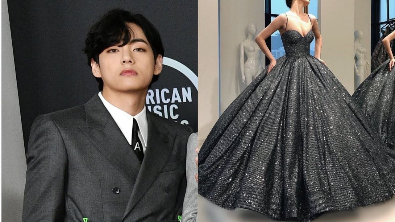 BTS 💜 "V"🤵 dress 👗 same 🐥 colour beutiful grown dress 👗🥰//Kim Taehyung ...