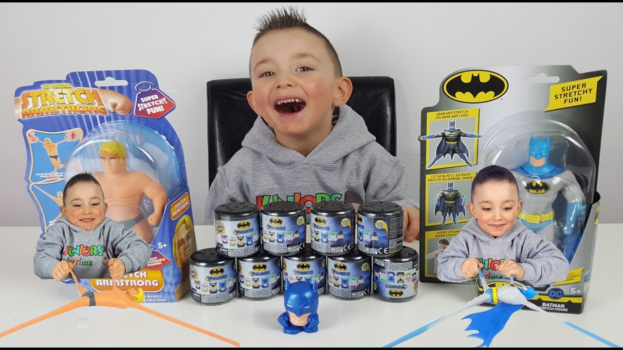 Batman Mash'ems Series 2 opening and Stretch Armstrong Mini and Stretch Batman