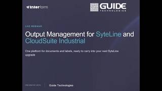 Changing the Reporting Paradigm for CloudSuite Industrial Guide Technologies and Interform