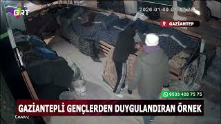 Gaziantepte Gençlerden Duygulandıran Örnek Davranış Kamerada