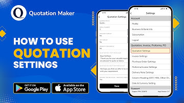 How to use Quotation Settings | Quotation Maker App For Android | iPhone | Quotation Maker