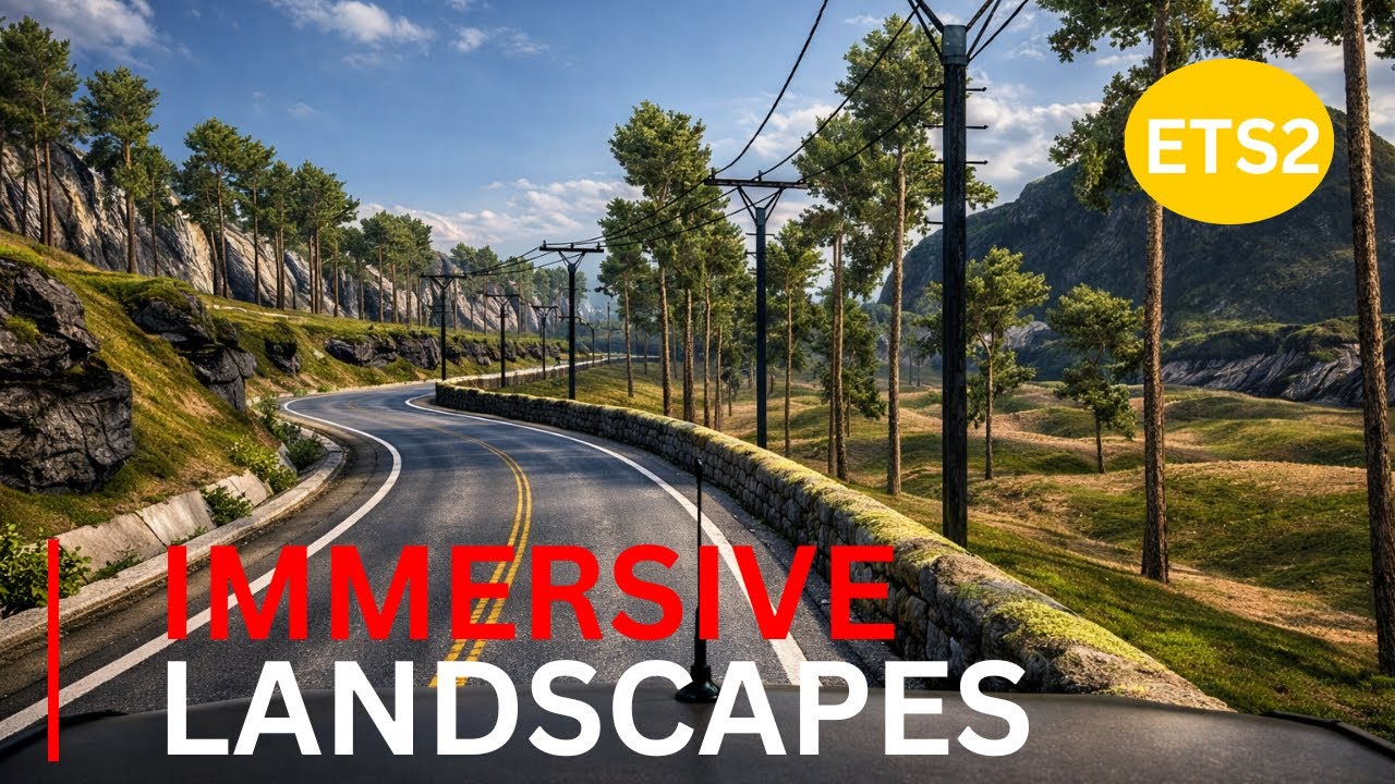 Cinematic Driving with beautiful landscapes | ASMR | POV DRIVE | MOUNTAIN | ETS2 | Realistic | 4K | 