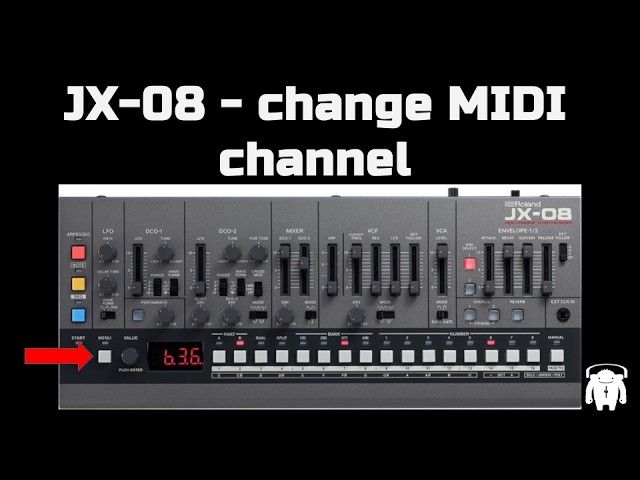 Roland Boutique JX-08 - changing MIDI channels - YouTube