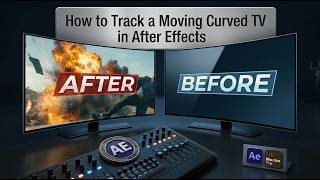 How to Track a Moving Curved TV in After Effects | Mocha AE Tutorial