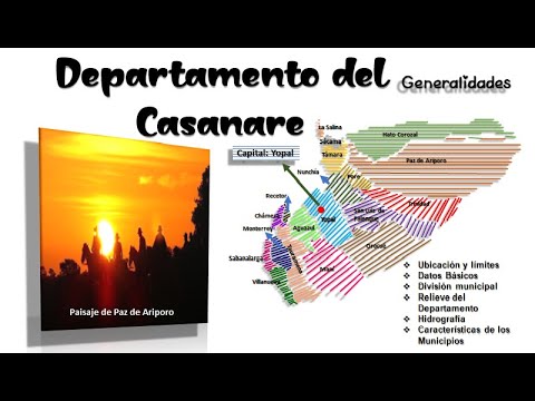 Departamento del Casanare. Generalidades 2022