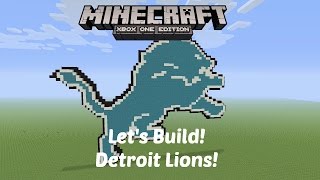 Minecraft Let's Build: NFL Logos - Detroit Lions (Xbox One) [HD]