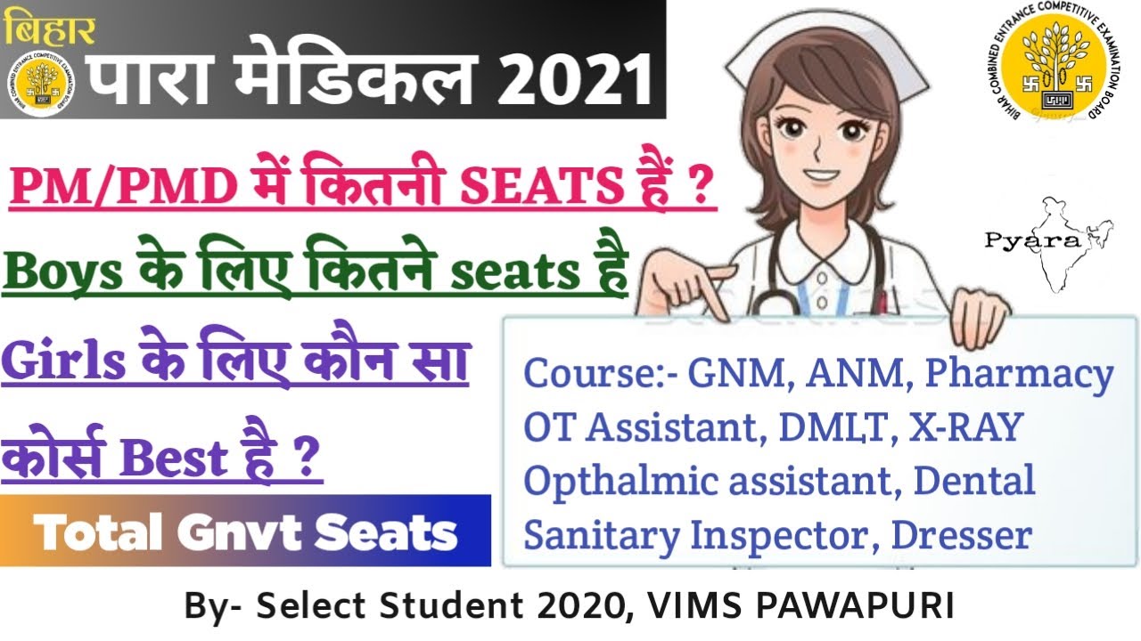 Bihar Paramedical me total kitana seat hai | bihar paramedical total seats 2021 | total seat boys