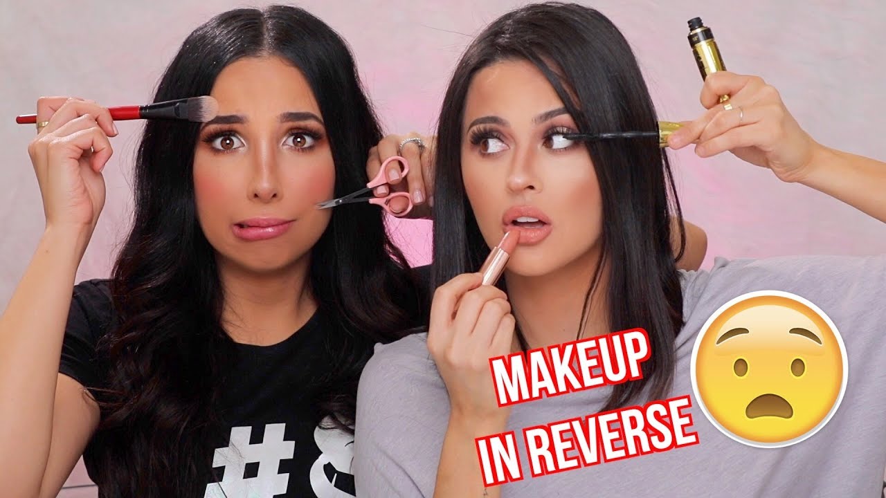 DOING OUR MAKEUP IN REVERSE TUTORIAL WITH MARIALE YouTube