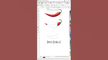 Creating Red Hot Chilli Typography: A Fiery Text Effect YouTube Short | #coreldraw #typography