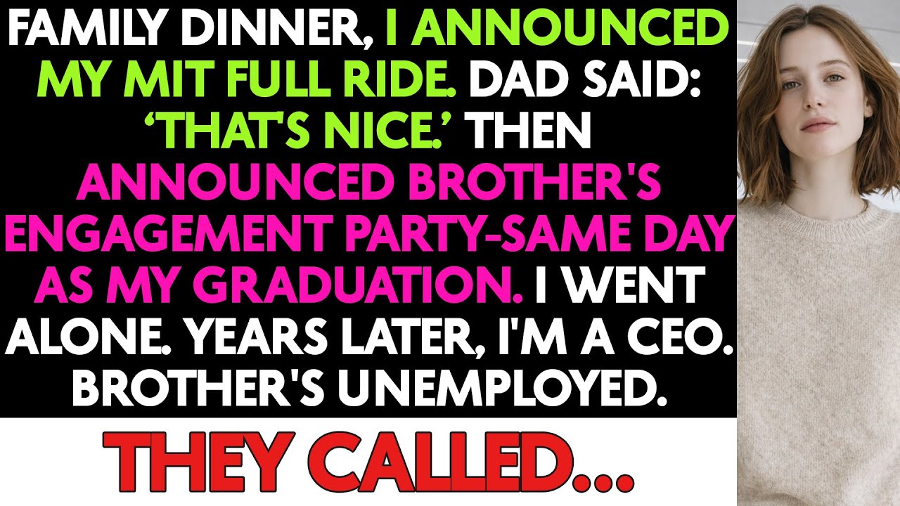 Family Missed My MIT Graduation, Chose Brother's Party Instead. Years Later...