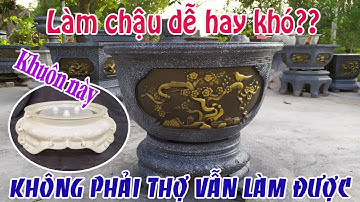 Hướng dẫn làm chậu cảnh từ Khuôn chậu tròn nhựa ABS rộng 70cm cực dễ | không phải thợ cũng làm được