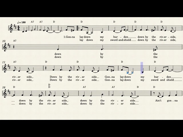 Watch Down By The Riverside (Key of D with Chords) on YouTube Watch Down By The Riverside (Key of D with Chords) on YouTube