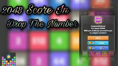 Drop The Number || Making 2048 Score || New High Score #Gamingworldofficial
