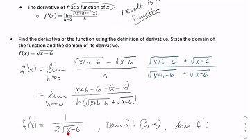 The Definition of the Derivative as a Function, Notation, and Examples - Calculus 1 (2.2a)