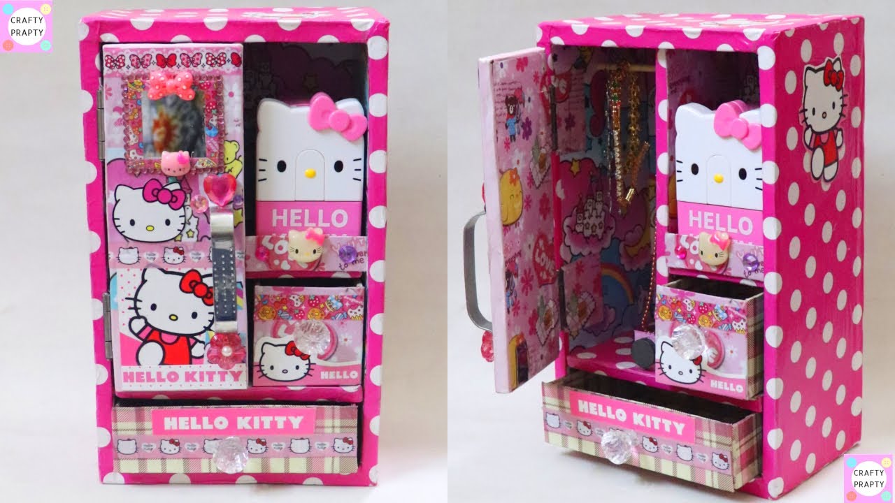 Diy Hello Kitty Desk Organizer Cardboard Organizador Para