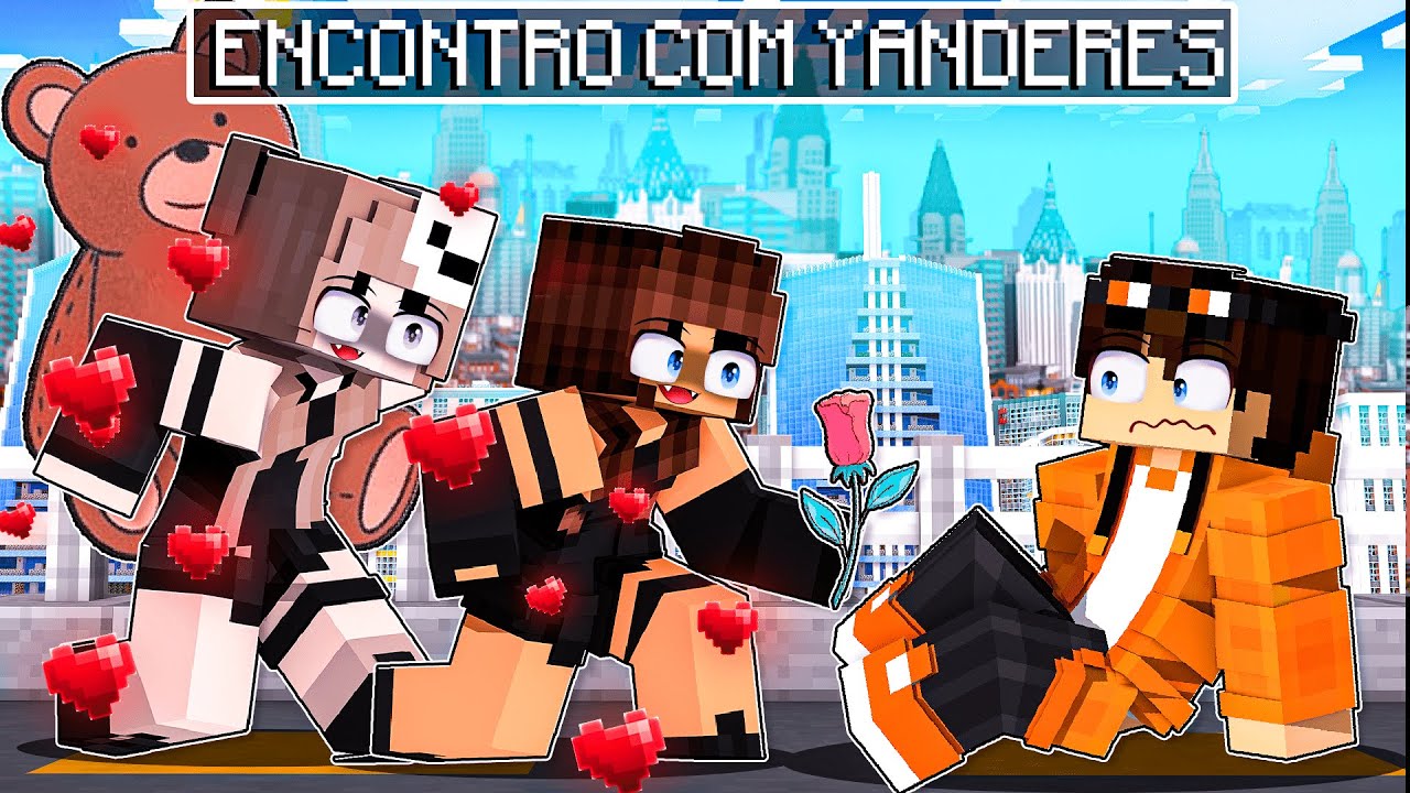 MENINO em um ENCONTRO com YANDERES no Minecraft!