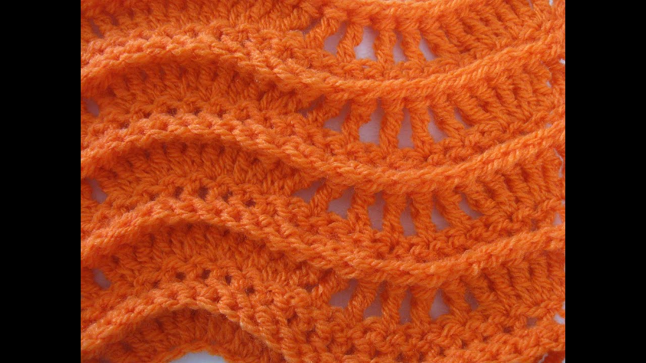 Lacy Ripple Stitch - Crochet Tutorial - YouTube